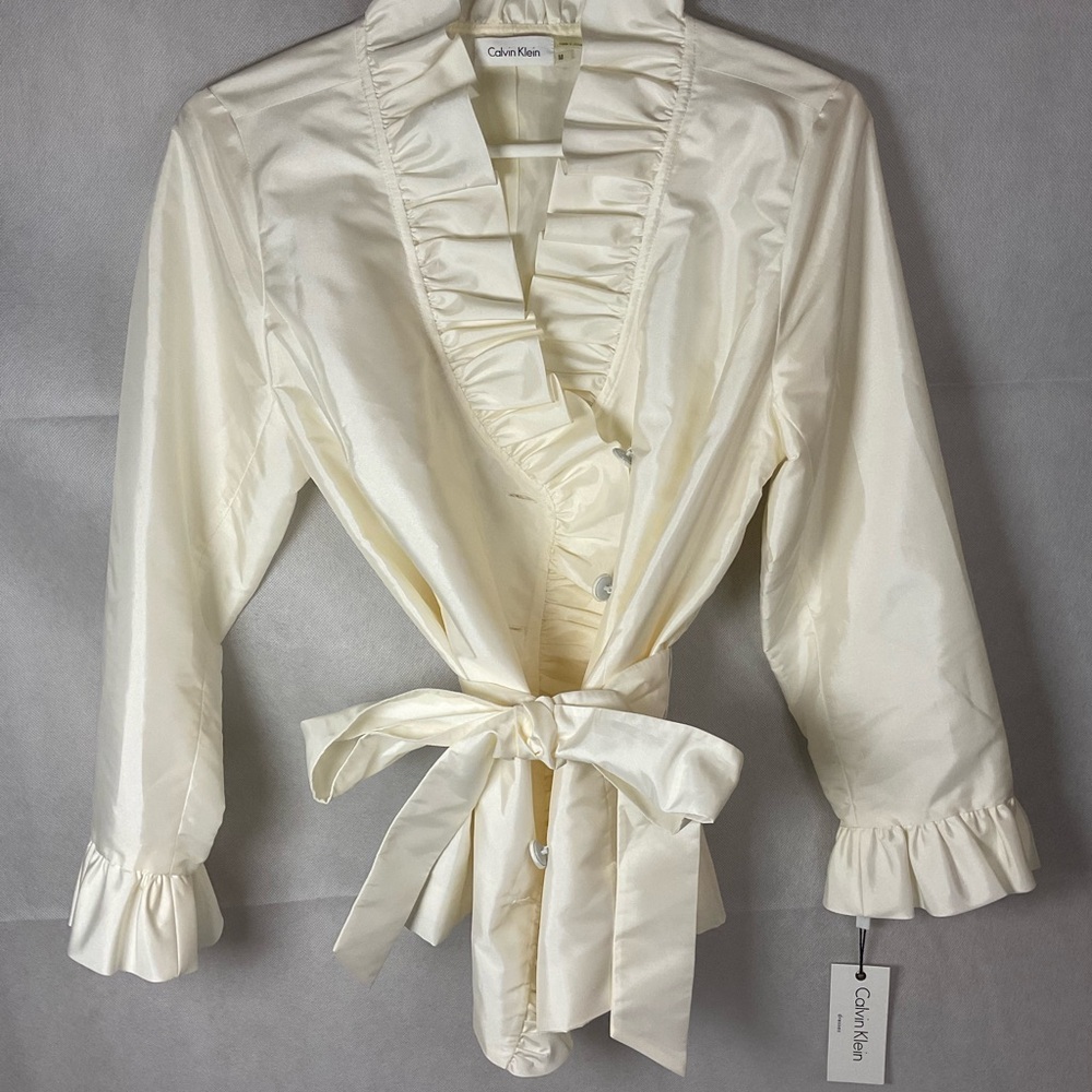 NWT Calvin Klein Ruffled Special Occasion Top - Size M